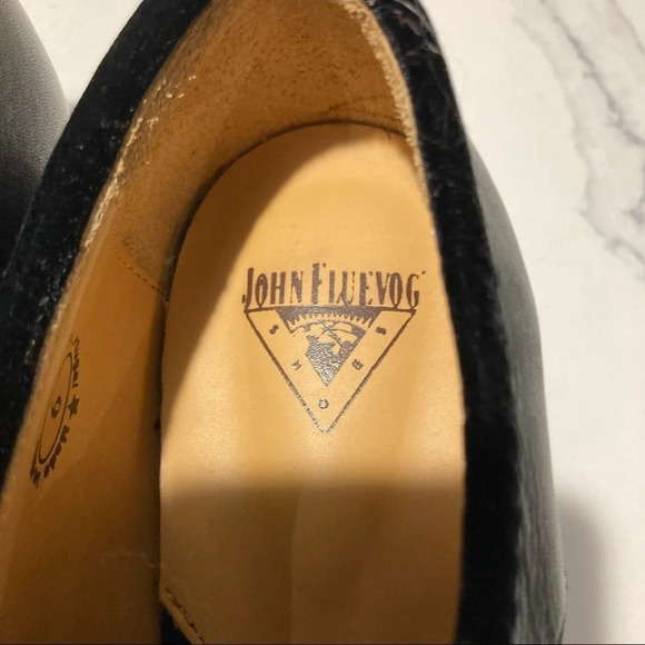 JOHN FLUEVOG Sz 6 Era Leather Velvet Ribbon  Shoes - Picture 14 of 16
